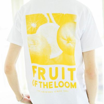 FRUIT OF THE ROOM フロントプリント Tシャツ ブラック XL