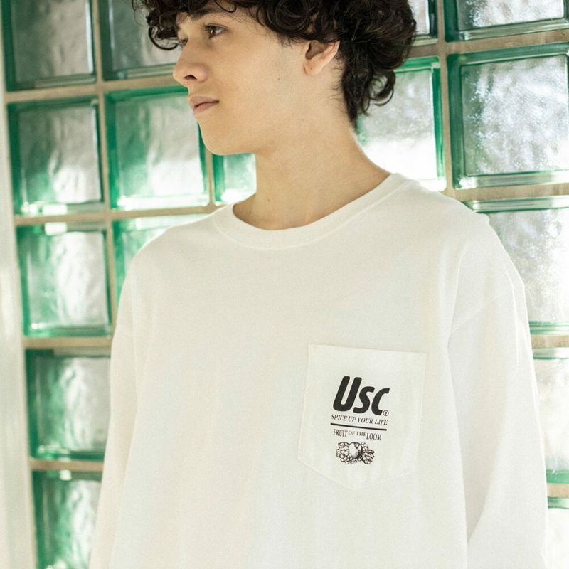 S.F.C/ Super Big Flat Ls Tee ホワイト Lサイズ SUPER BIG TECH LS
